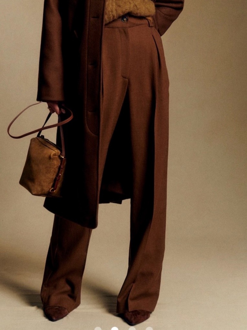 Sezane Théophile Trousers Chocolate - Size 12